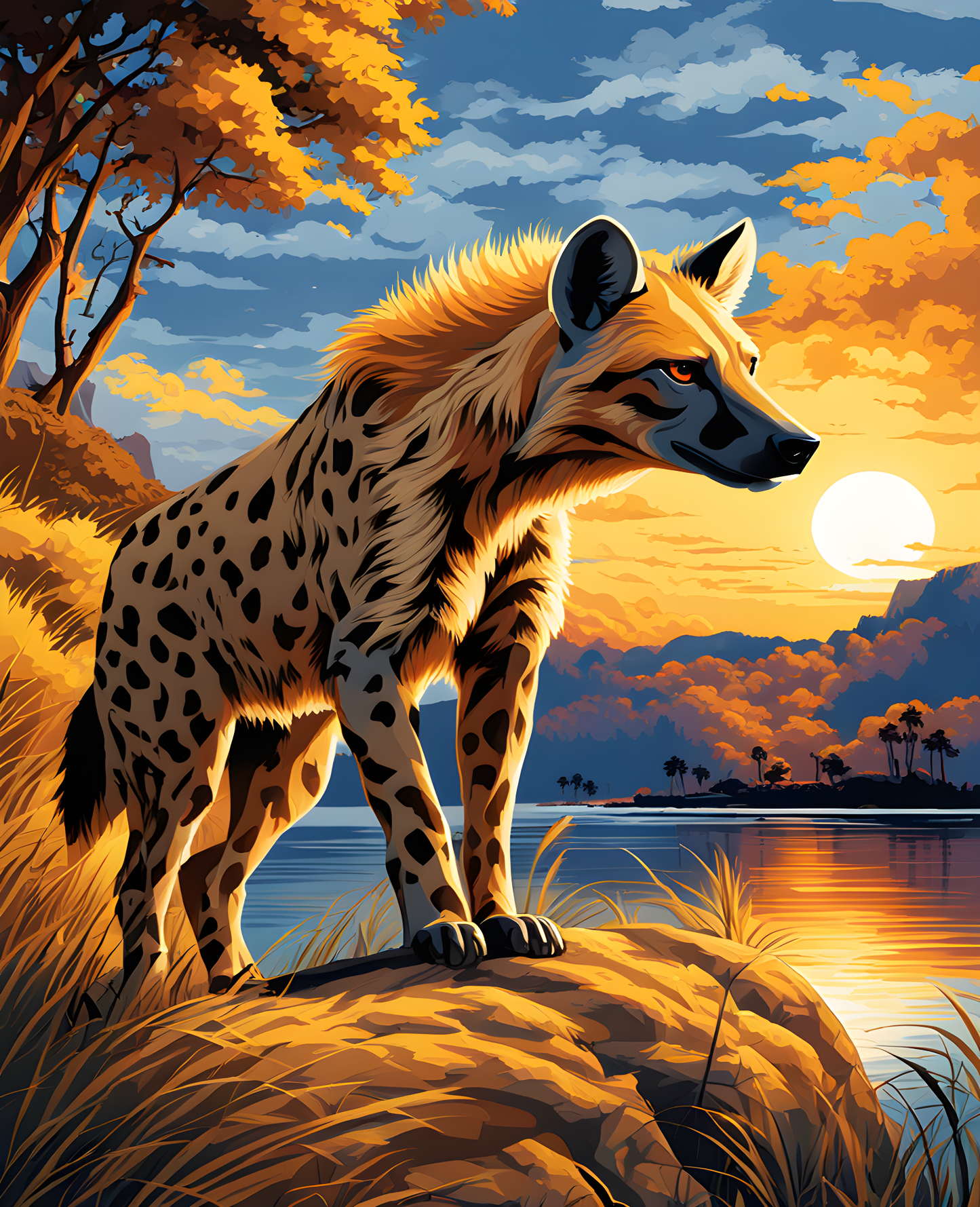 Hunting Hyenas PD (6) - Van-Go Paint-By-Number Kit