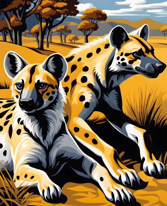 Hunting Hyenas PD (8) - Van-Go Paint-By-Number Kit