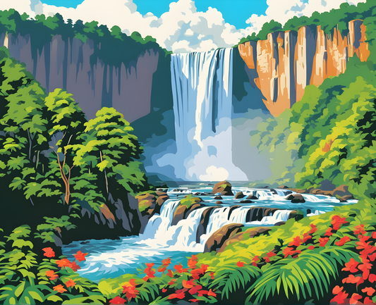 Amazing Places OD (113) - Iguazu Falls, Brazil  - Van-Go Paint-By-Number Kit