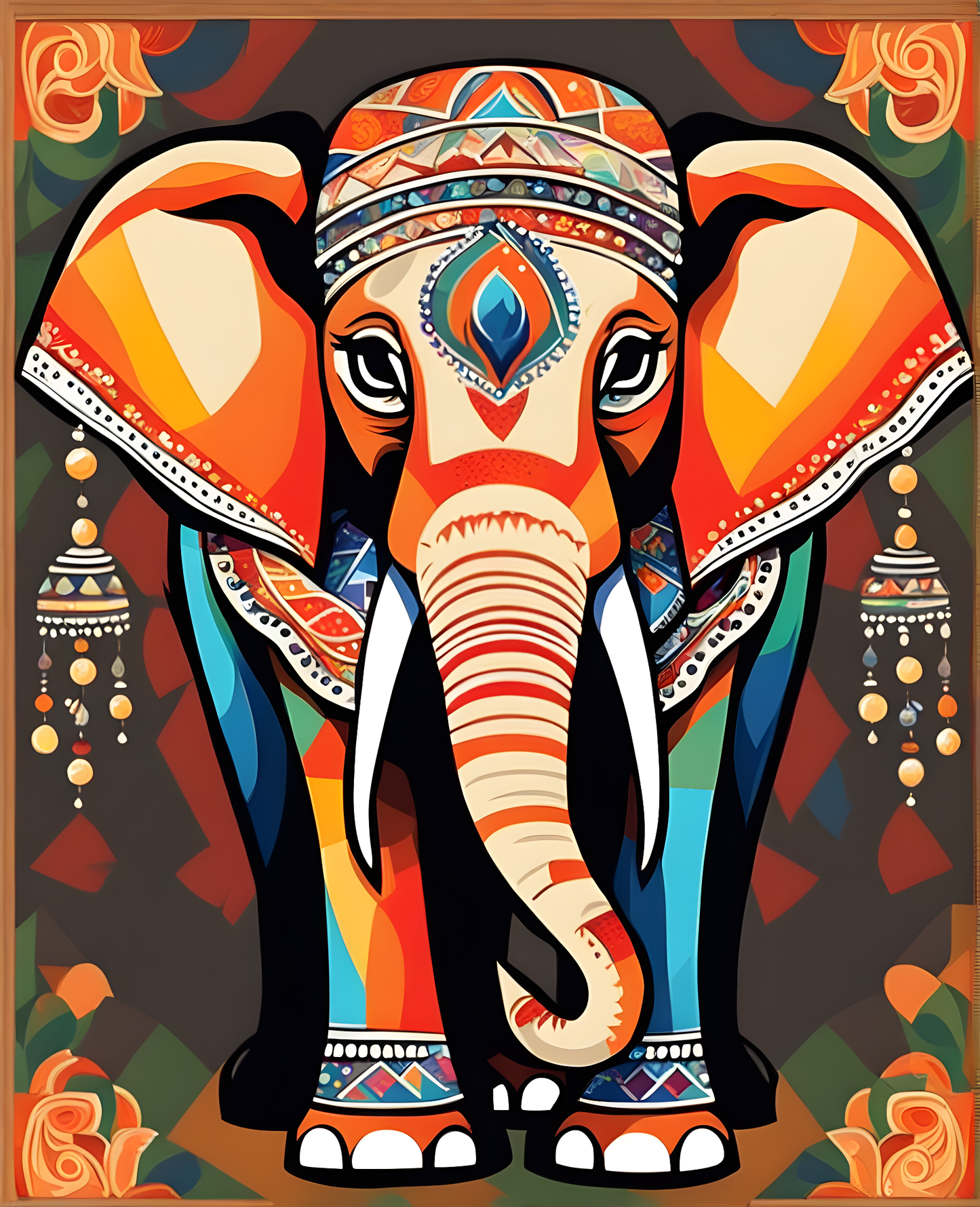 Indian elephant - Van-Go Paint-By-Number Kit