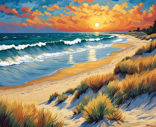 USA Great Places (228) - Indiana Dunes National Park - Van-Go Paint-By-Number Kit