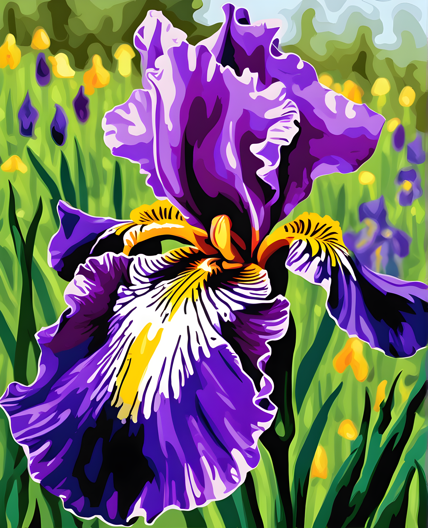 Flowers Collection OD (71) - Irises - Van-Go Paint-By-Number Kit