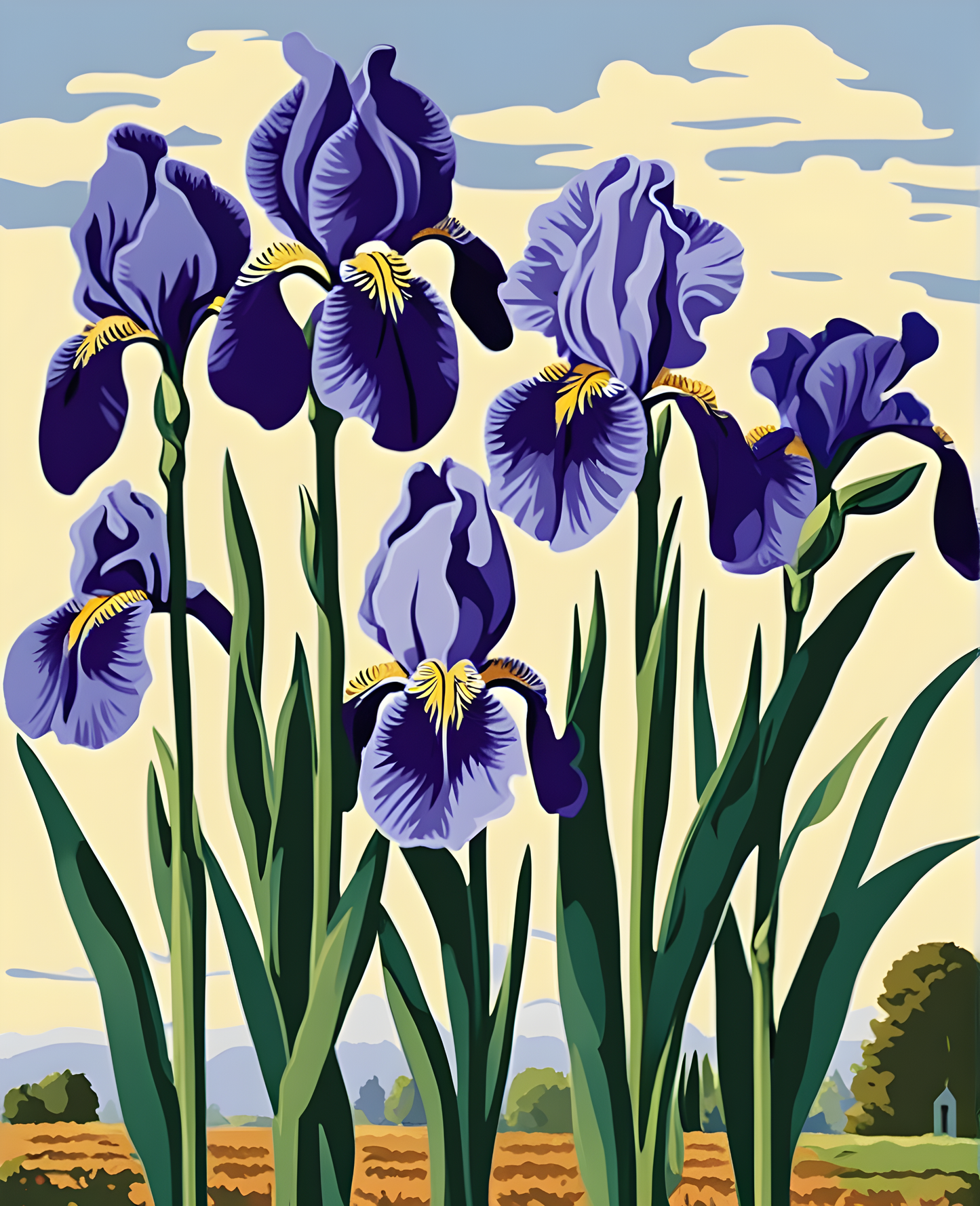 Flowers Collection OD (72) - Irises - Van-Go Paint-By-Number Kit