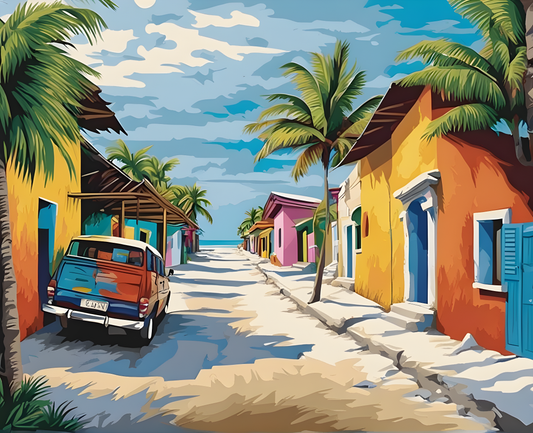 Amazing Places OD (116) - Isla Holbox, Mexico - Van-Go Paint-By-Number Kit