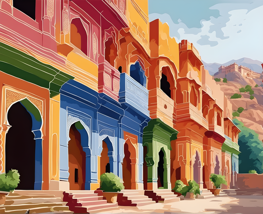 Amazing Places OD (118) - Jaipur, India - Van-Go Paint-By-Number Kit