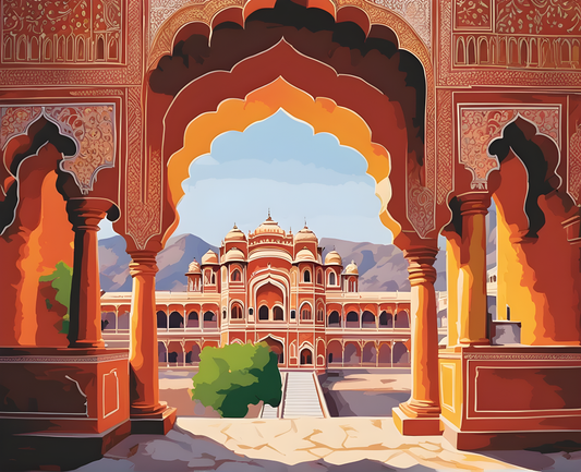 Amazing Places OD (117) - Jaipur, India - Van-Go Paint-By-Number Kit