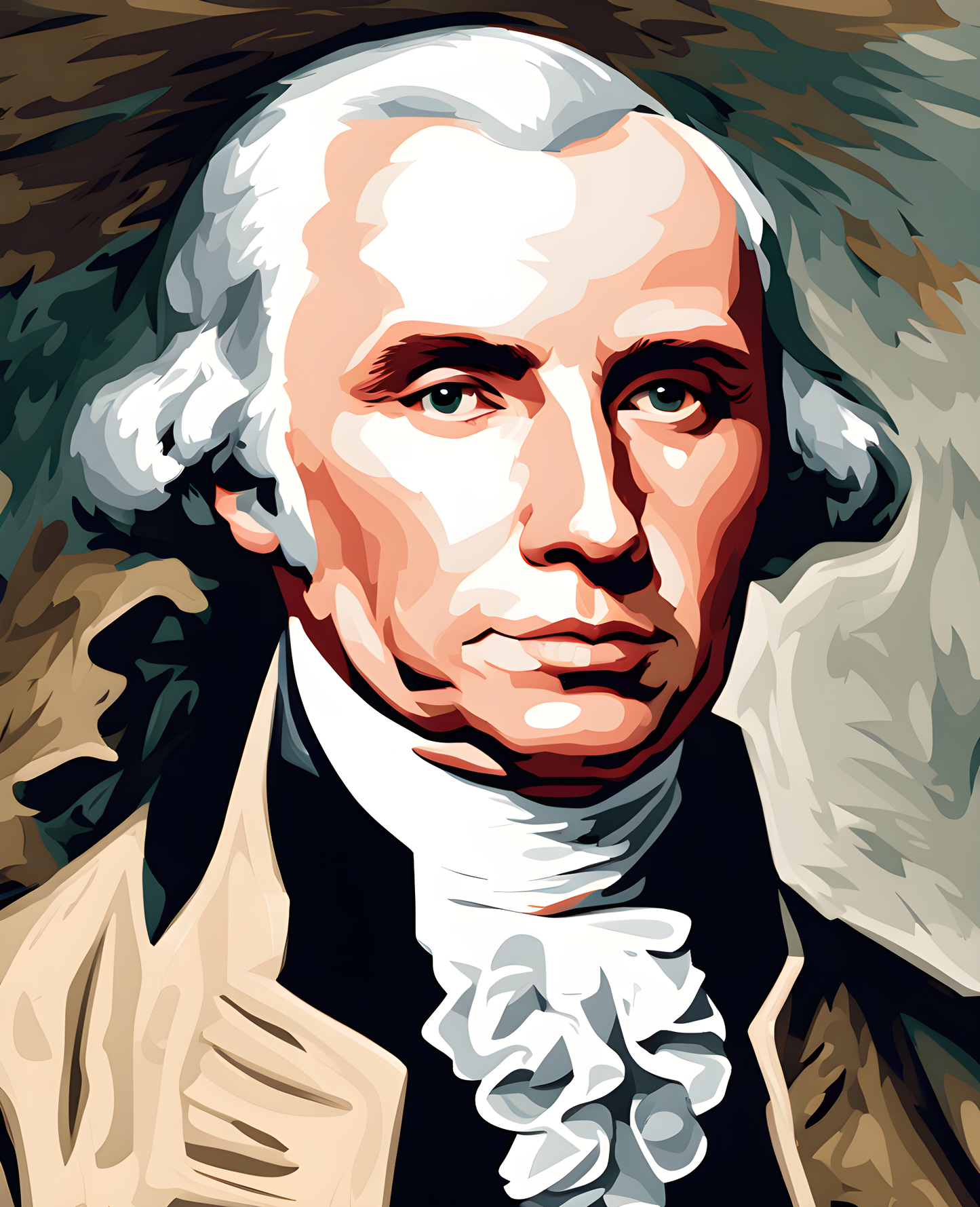 USA Presidential Portraits PD (78) - James Madison - Van-Go Paint-By-Number Kit