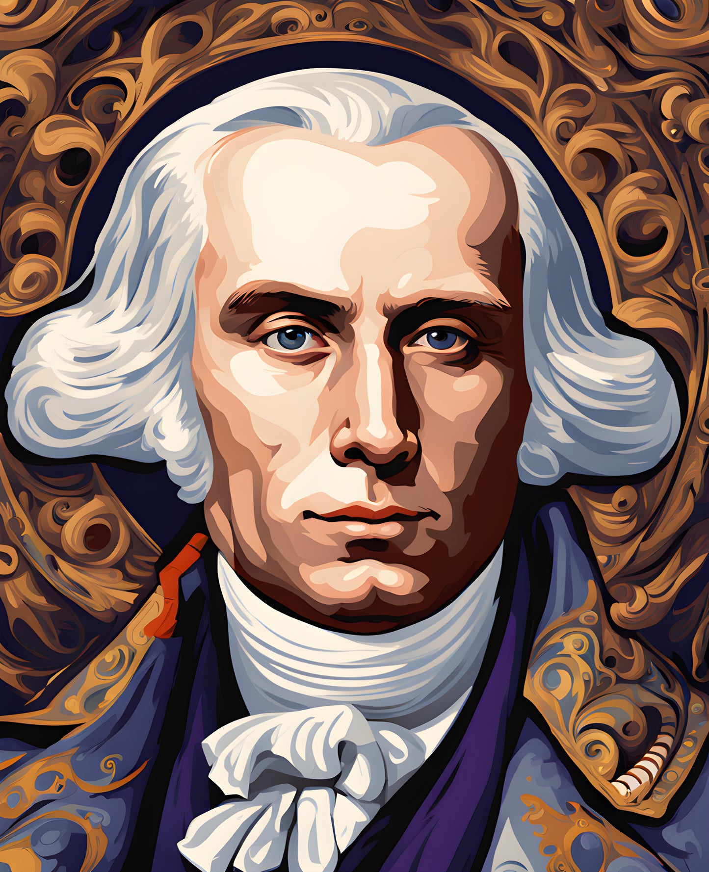 USA Presidential Portraits PD (75) - James Madison - Van-Go Paint-By-Number Kit