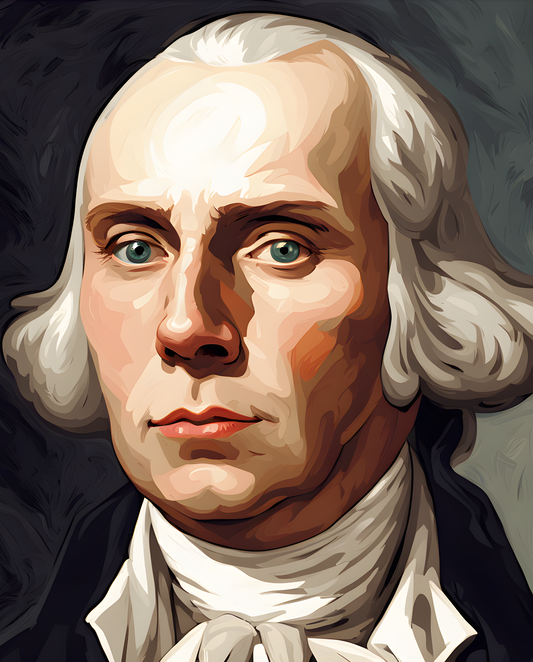 USA Presidential Portraits PD (74) - James Madison - Van-Go Paint-By-Number Kit