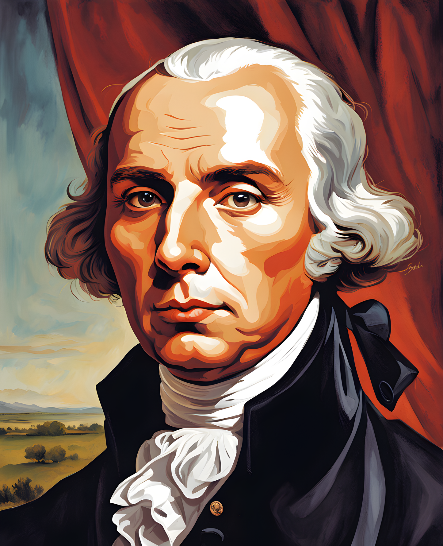 USA Presidential Portraits PD (73) - James Madison - Van-Go Paint-By-Number Kit