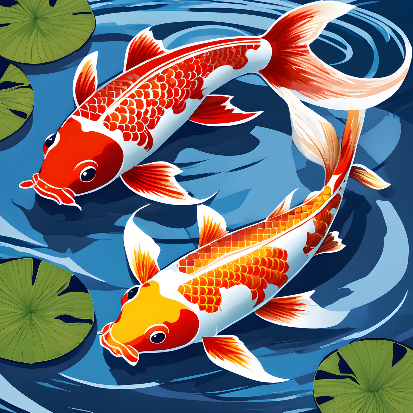 Japanese koi fish PD (1) - Van-Go Paint-By-Number Kit