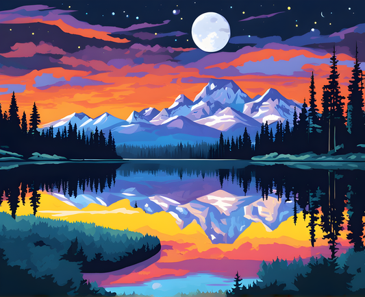 National Parks Collection PD (67) - Jasper Park, Canada - Paint-By-Number Kit