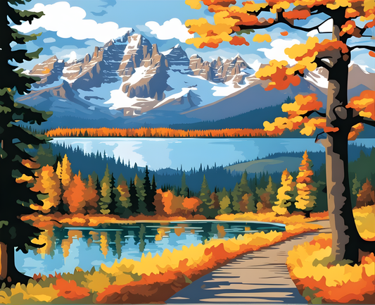National Parks Collection PD (63) - Jasper Park, Canada - Paint-By-Number Kit