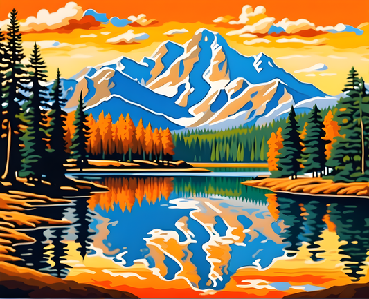 National Parks Collection PD (62) - Jasper Park, Canada - Paint-By-Number Kit