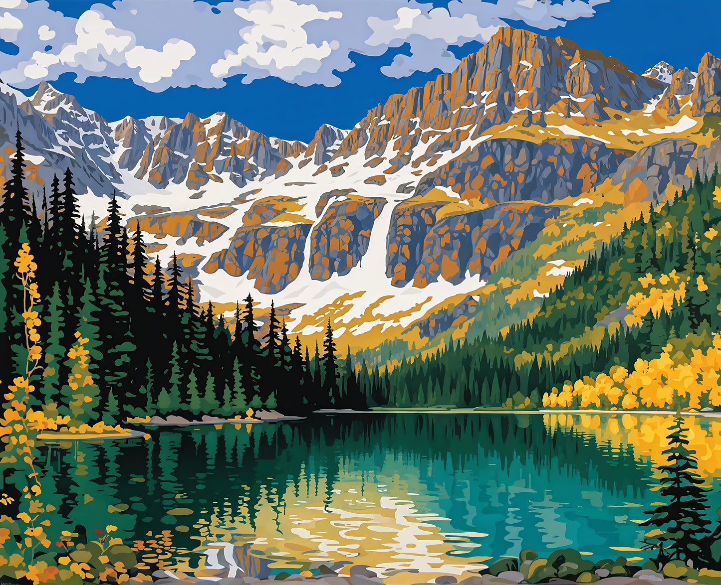 Canada Collection - Joffre Lakes Park, British Columbia (25) - Van-Go Paint-By-Number Kit
