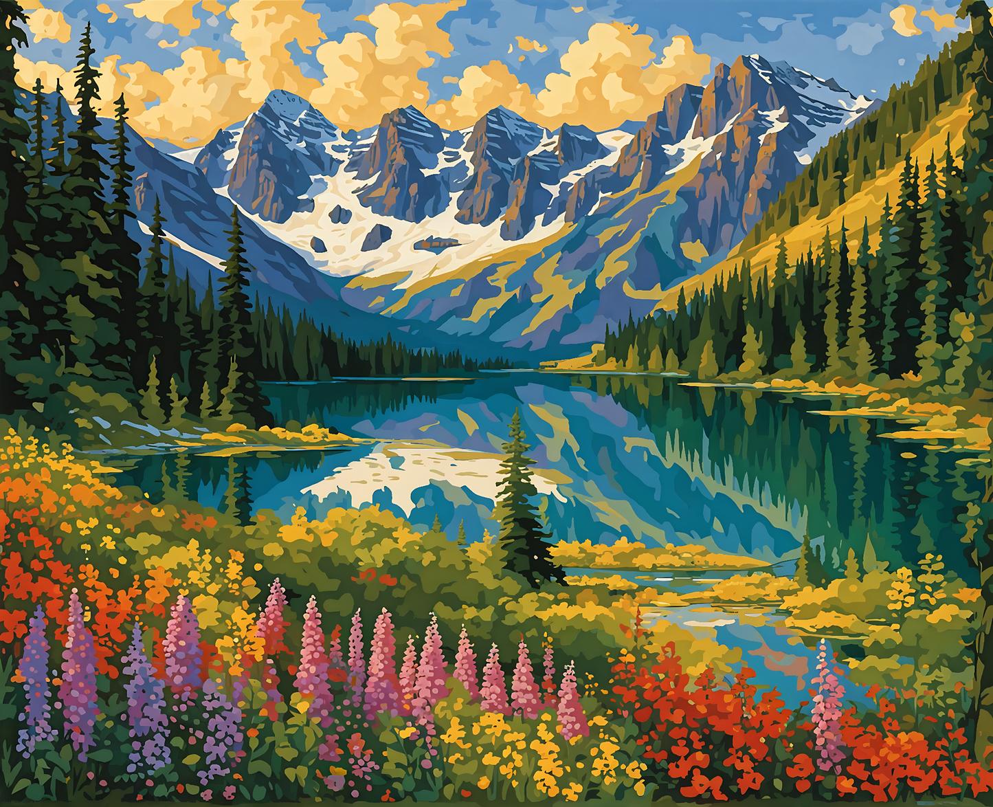 Canada Collection - Joffre Lakes Park, British Columbia (23) - Van-Go Paint-By-Number Kit