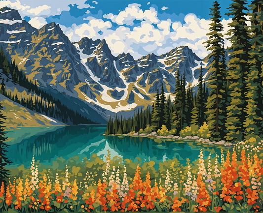 Canada Collection - Joffre Lakes Park, British Columbia (22) - Van-Go Paint-By-Number Kit