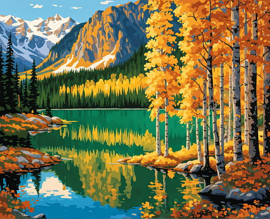 Canada Collection - Joffre Lakes Park, British Columbia (21) - Van-Go Paint-By-Number Kit