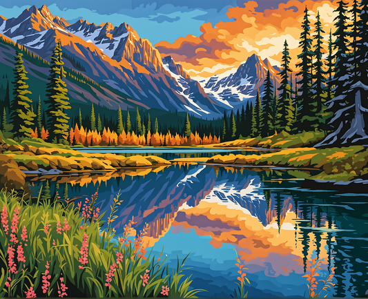 Canada Collection - Joffre Lakes Park, British Columbia (26) - Van-Go Paint-By-Number Kit