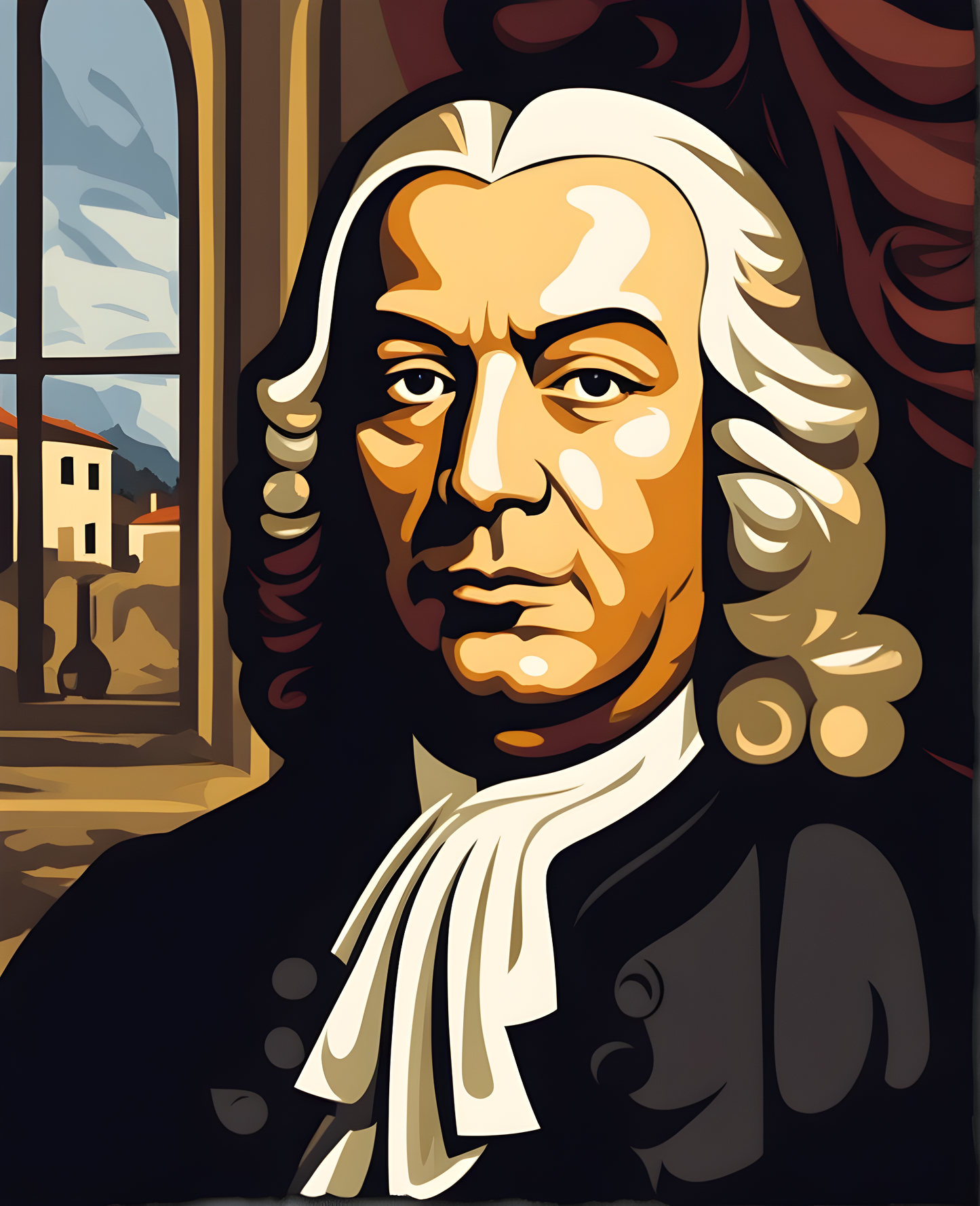 Johann Sebastian Bach Portrait (3) - Van-Go Paint-By-Number Kit