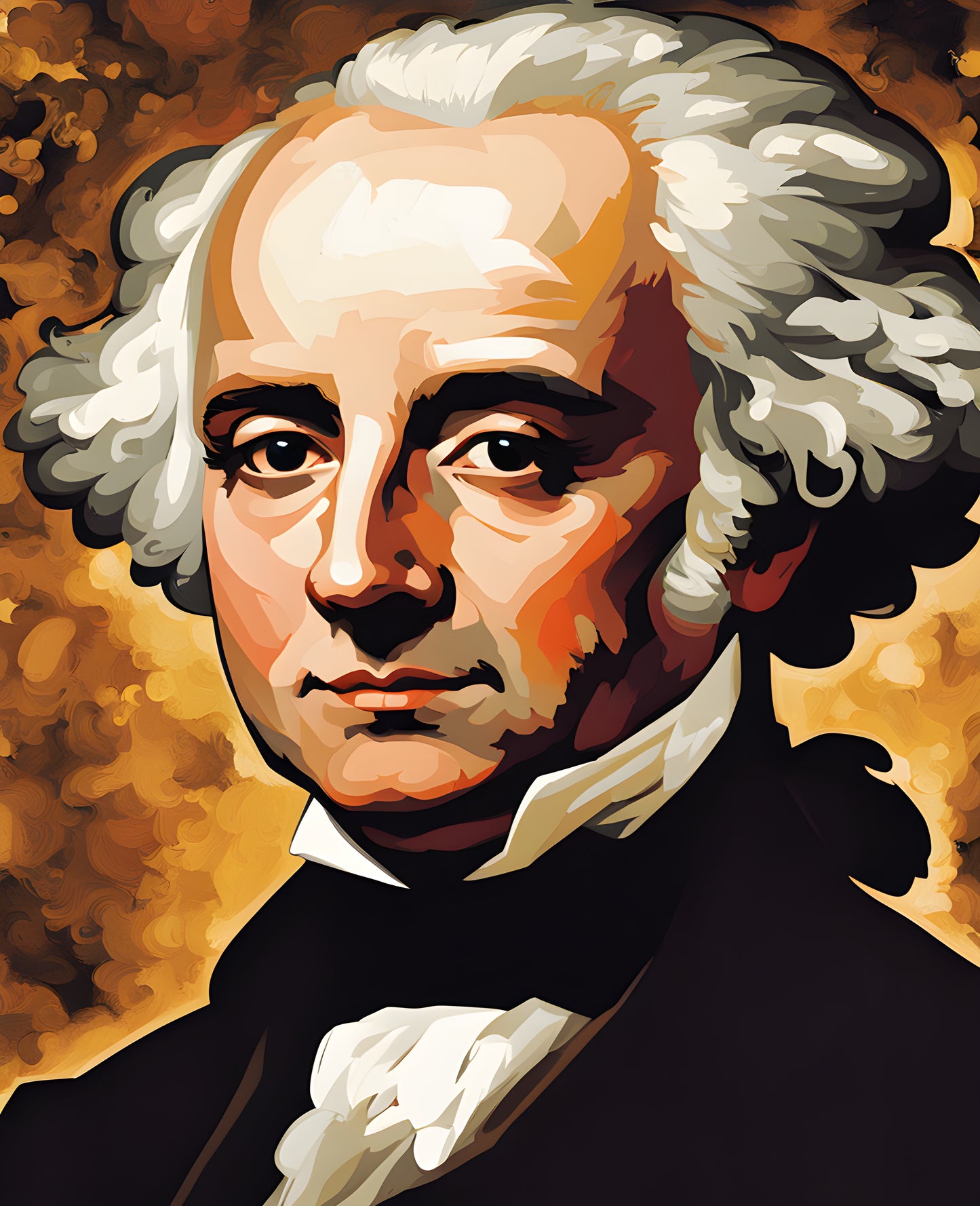 USA Presidential Portraits PD (66) - John Adams - Van-Go Paint-By-Number Kit