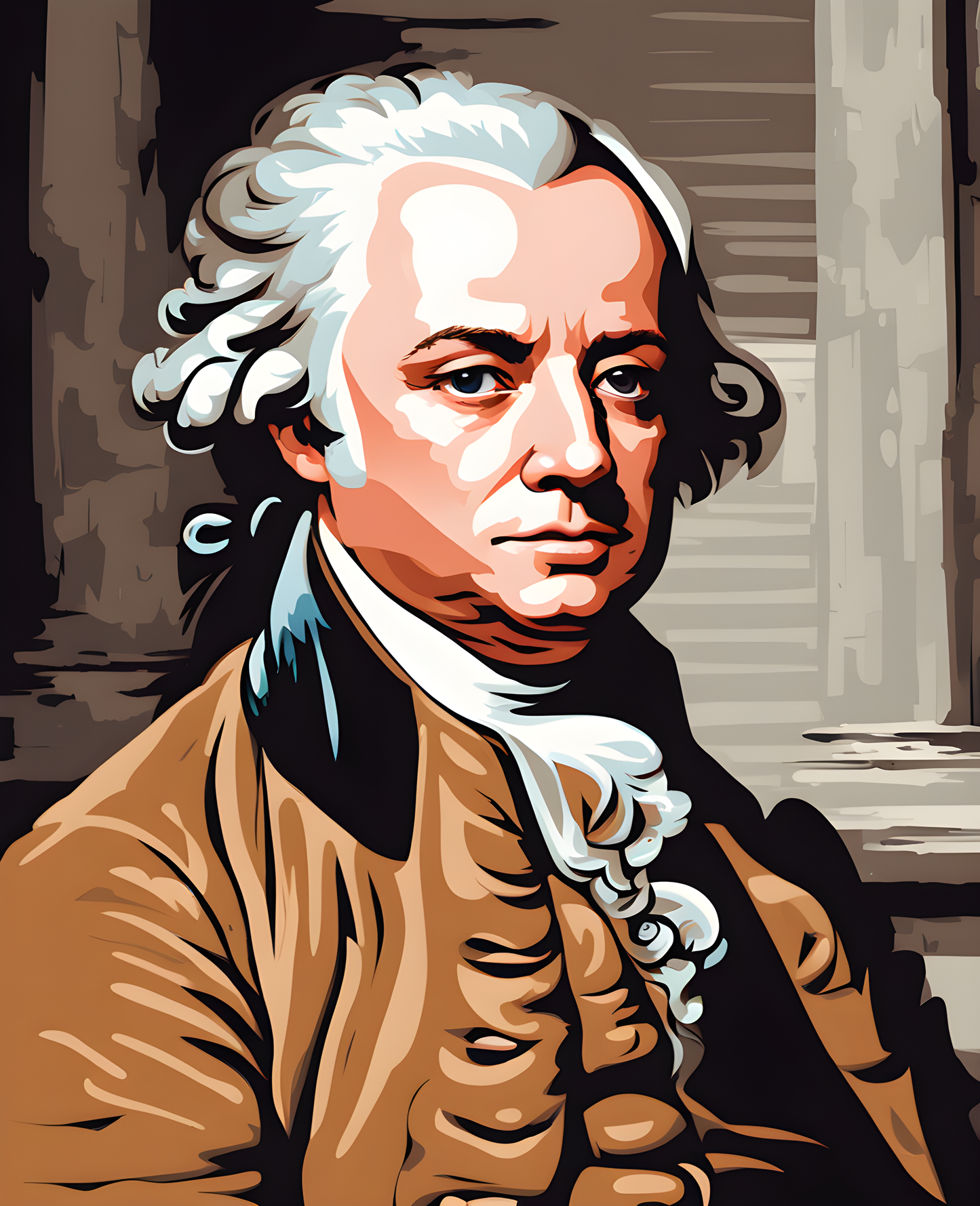 USA Presidential Portraits PD (68) - John Adams - Van-Go Paint-By-Number Kit