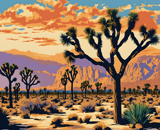 Amazing Places OD (121) - Joshua Tree National Park, California - Van-Go Paint-By-Number Kit