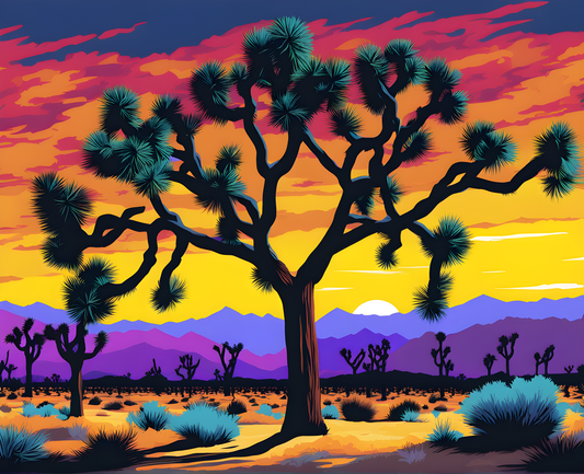 National Parks Collection PD (26) - Joshua Tree Park, USA - Paint-By-Number Kit