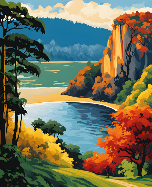 Sri Lanka Collection PD (13) - Kandalama -  Van-Go Paint-By-Number Kit