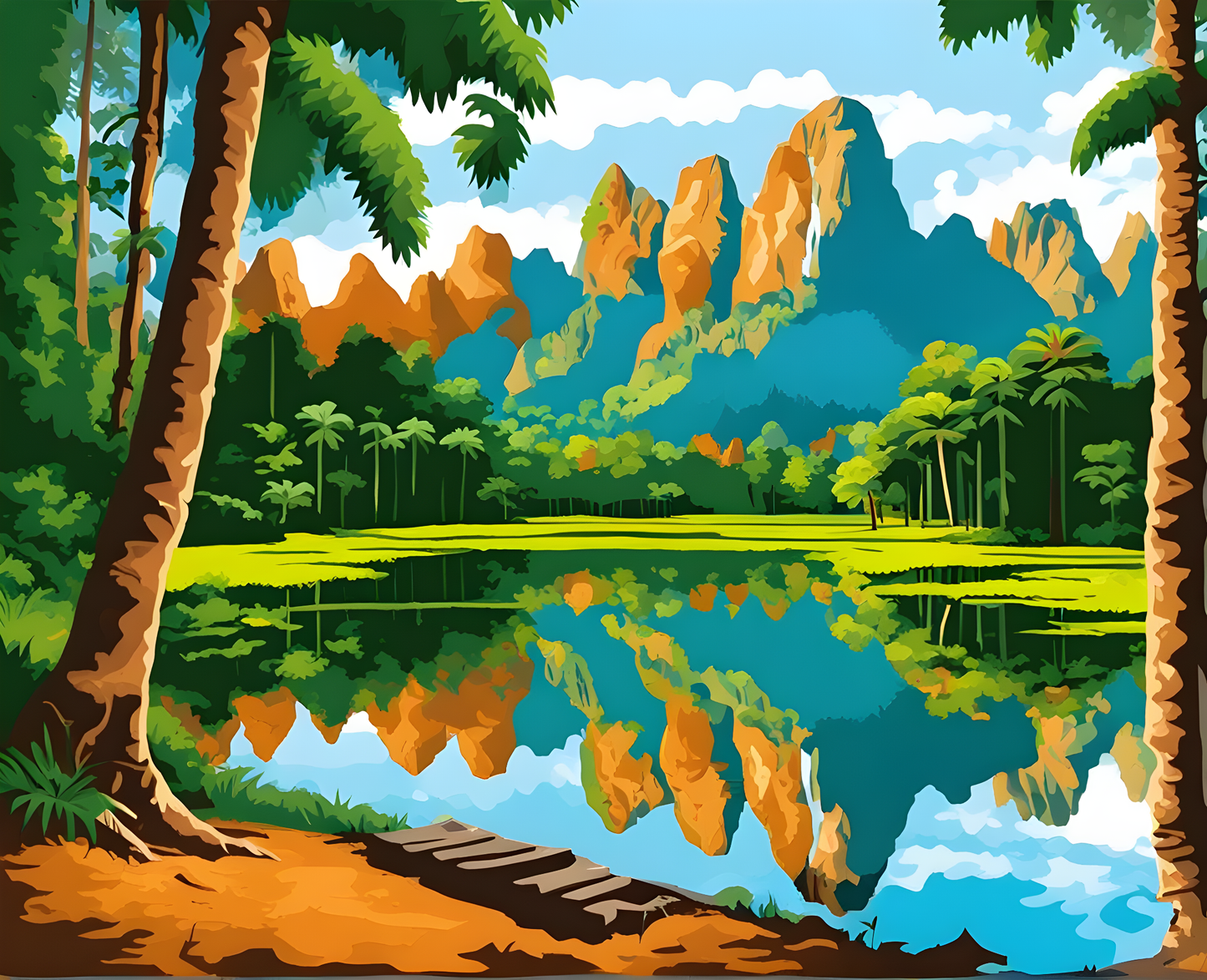 National Parks Collection PD (70) - Khao Sok Park, Thailand - Paint-By-Number Kit
