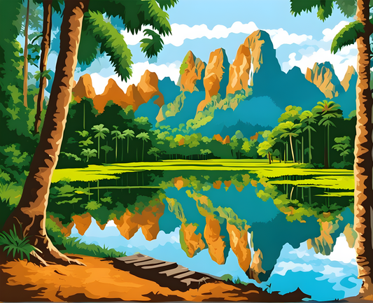 National Parks Collection PD (70) - Khao Sok Park, Thailand - Paint-By-Number Kit