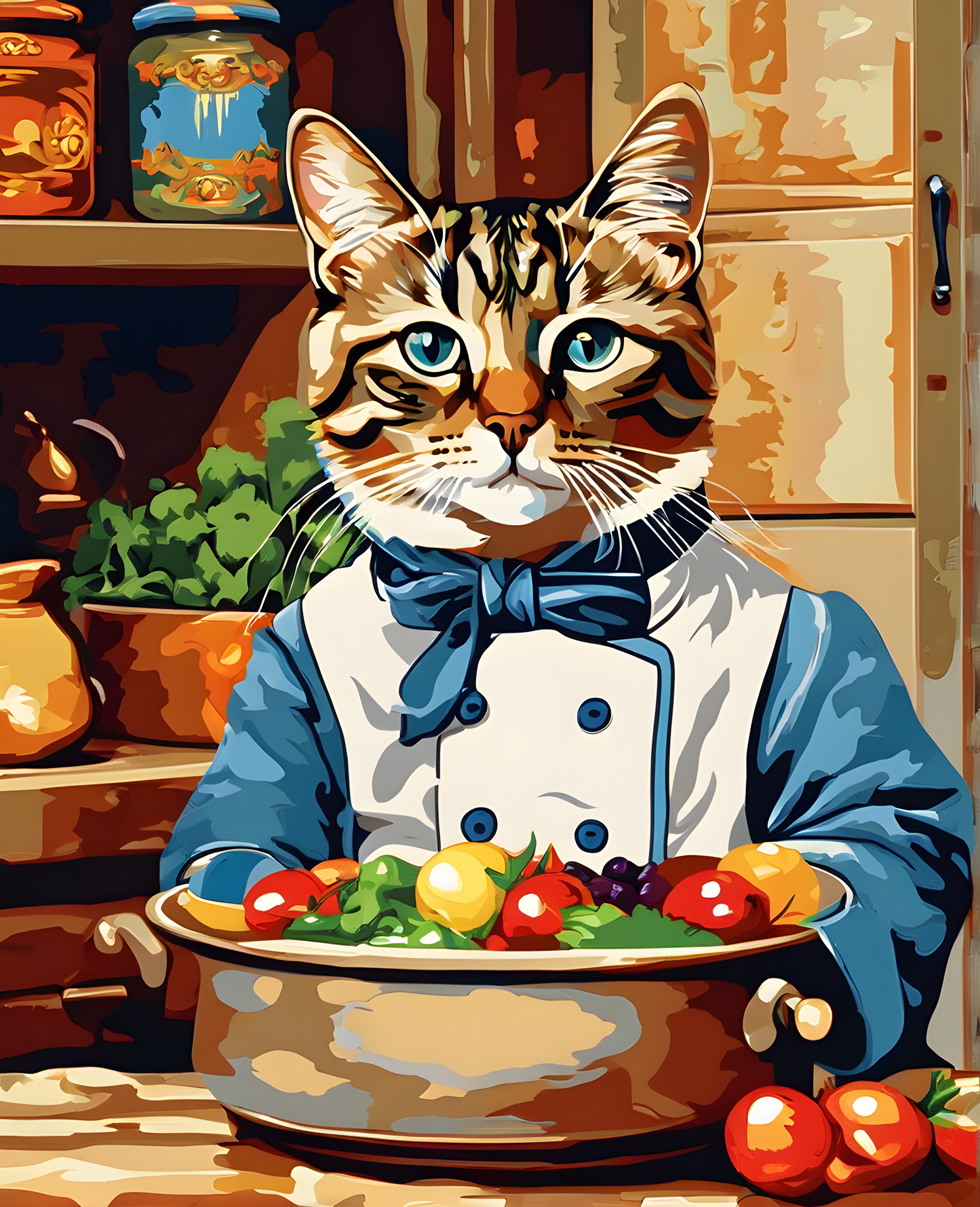 Kitchen cat PD (2) - Van-Go Paint-By-Number Kit