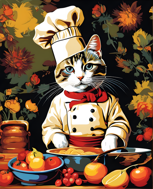 Kitchen cat PD (1) - Van-Go Paint-By-Number Kit