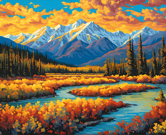 Canada Collection - Kluane National Park, Yukon Territory (45) - Van-Go Paint-By-Number Kit
