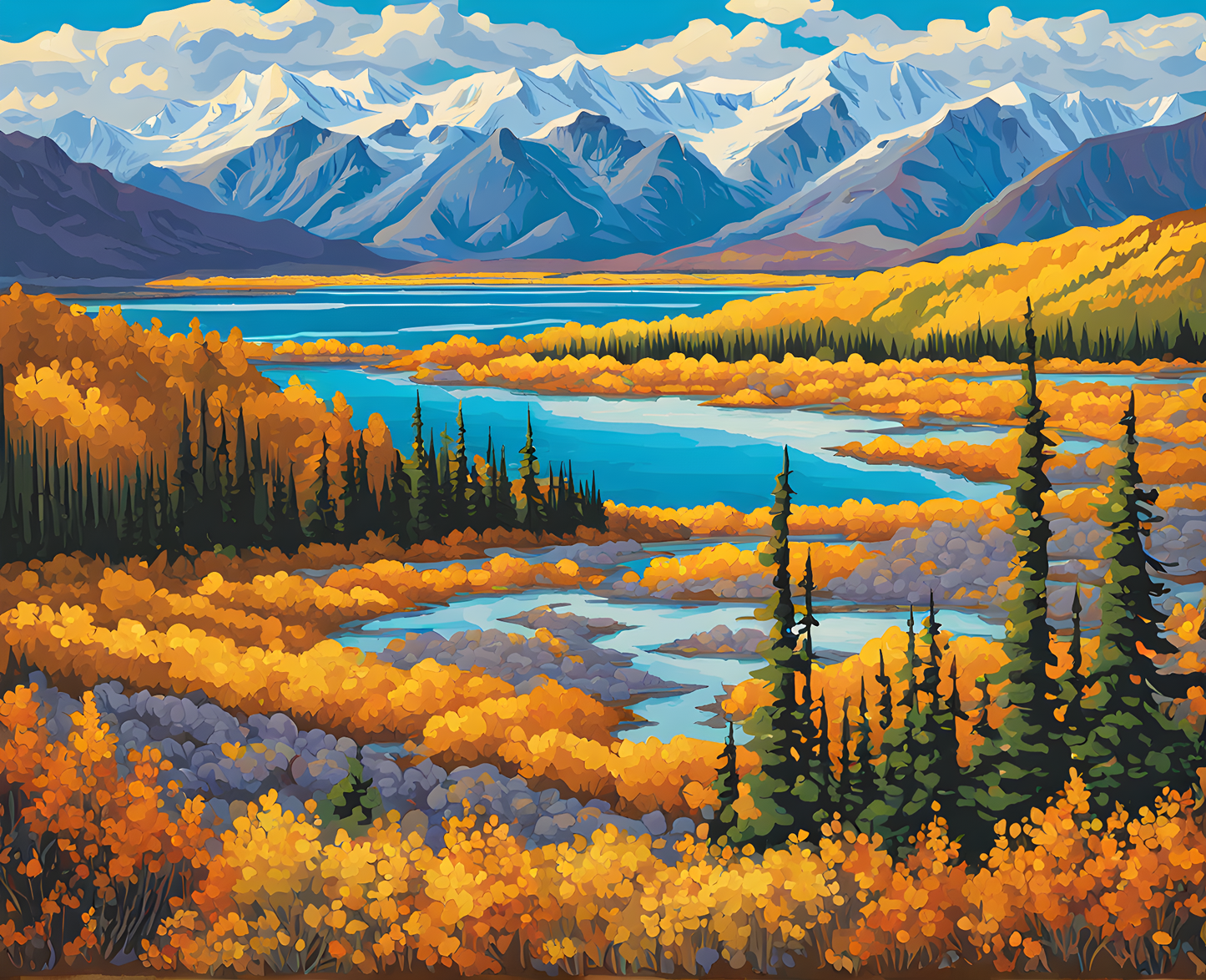 Canada Collection - Kluane National Park, Yukon Territory (42) - Van-Go Paint-By-Number Kit