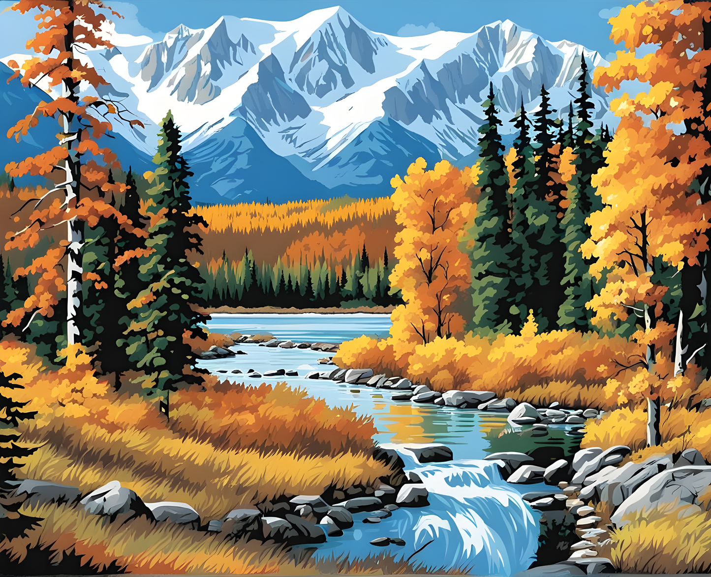 National Parks Collection PD (80) - Kluane Park, Canada - Paint-By-Number Kit