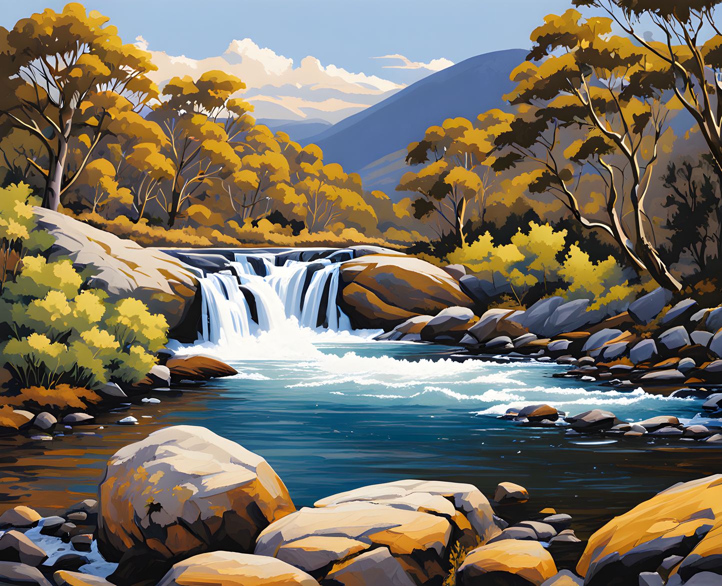 Australia Collection PD (14) - Kosciuszko National Park, NSW - Van-Go Paint-By-Number