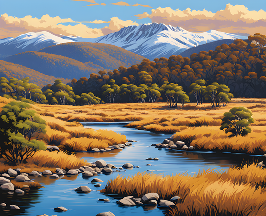 Australia Collection PD (13) - Kosciuszko National Park, NSW - Van-Go Paint-By-Number