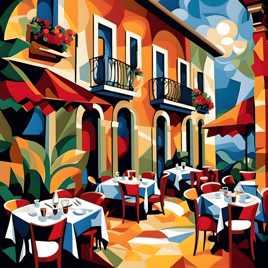 La dolce vita Italian restaurant - Van-Go Paint-By-Number Kit