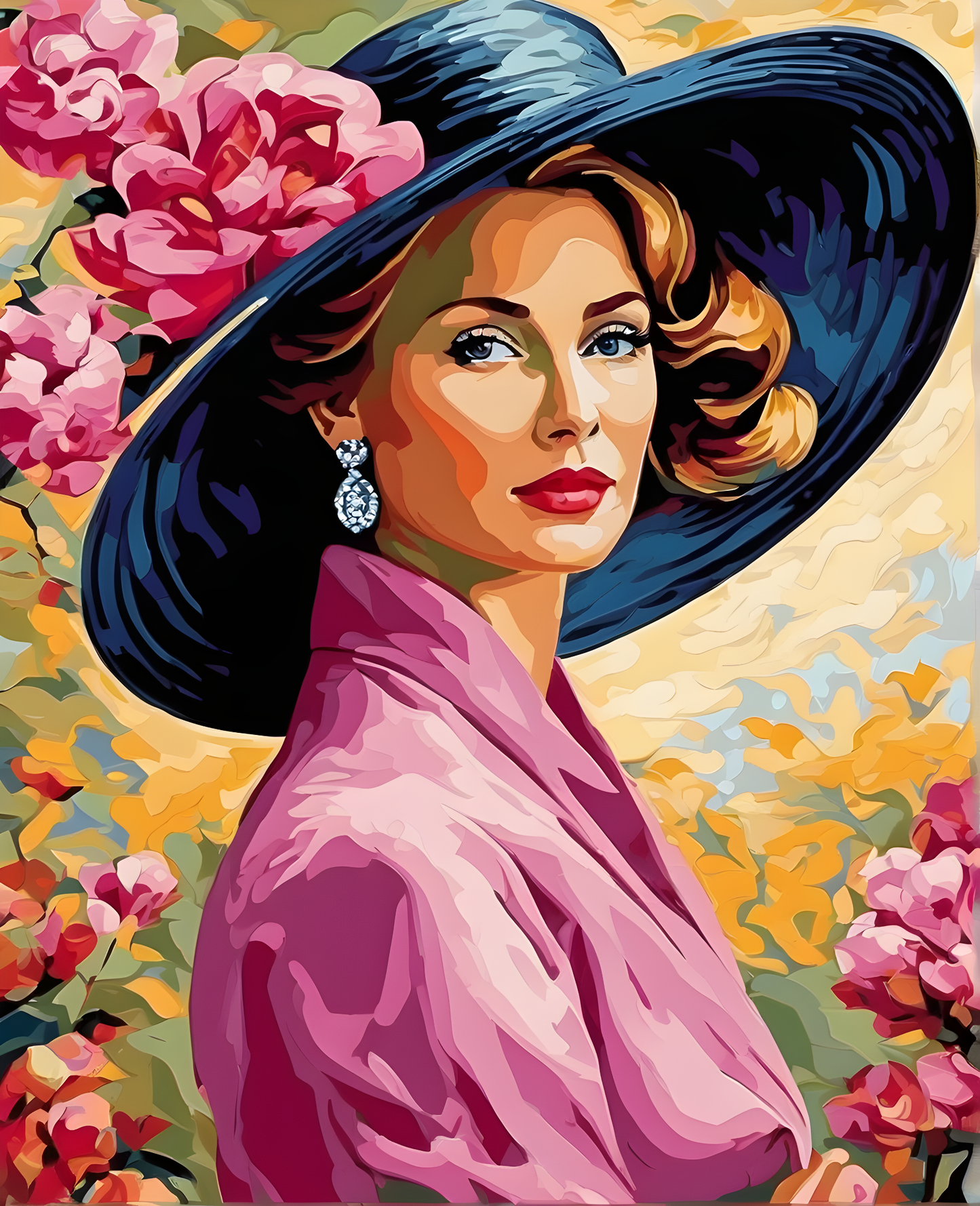 Lady in Pink PD (4) - Van-Go Paint-By-Number Kit