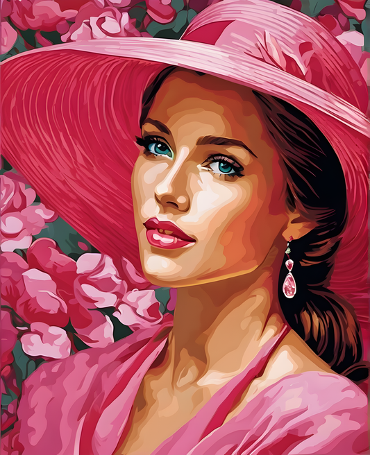 Lady in Pink PD (2) - Van-Go Paint-By-Number Kit