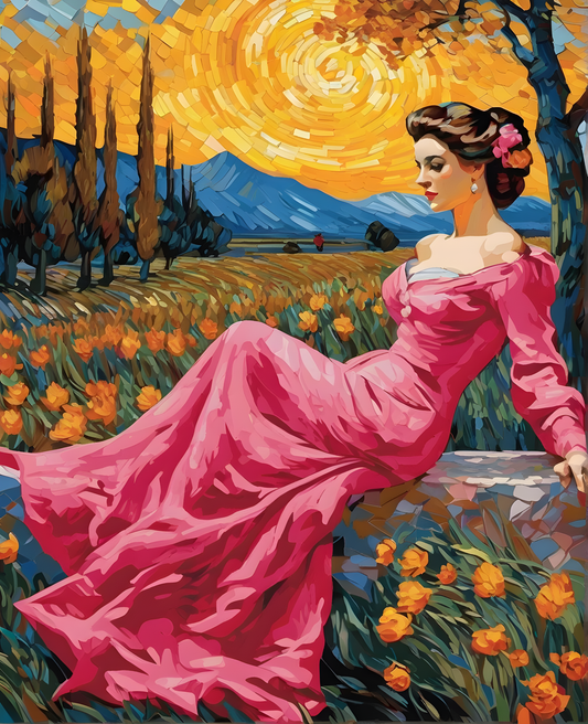 Lady in Pink PD (1) - Van-Go Paint-By-Number Kit