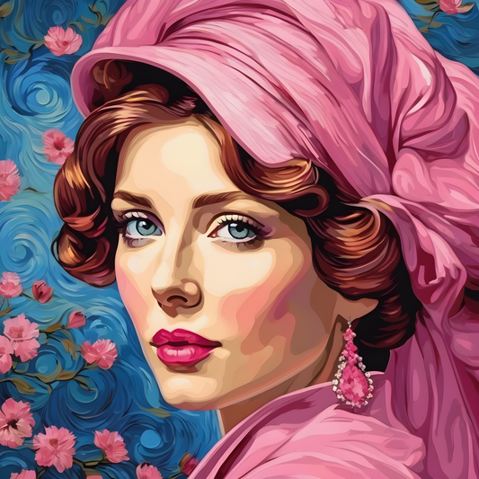 Lady in Pink PD (3) - Van-Go Paint-By-Number Kit