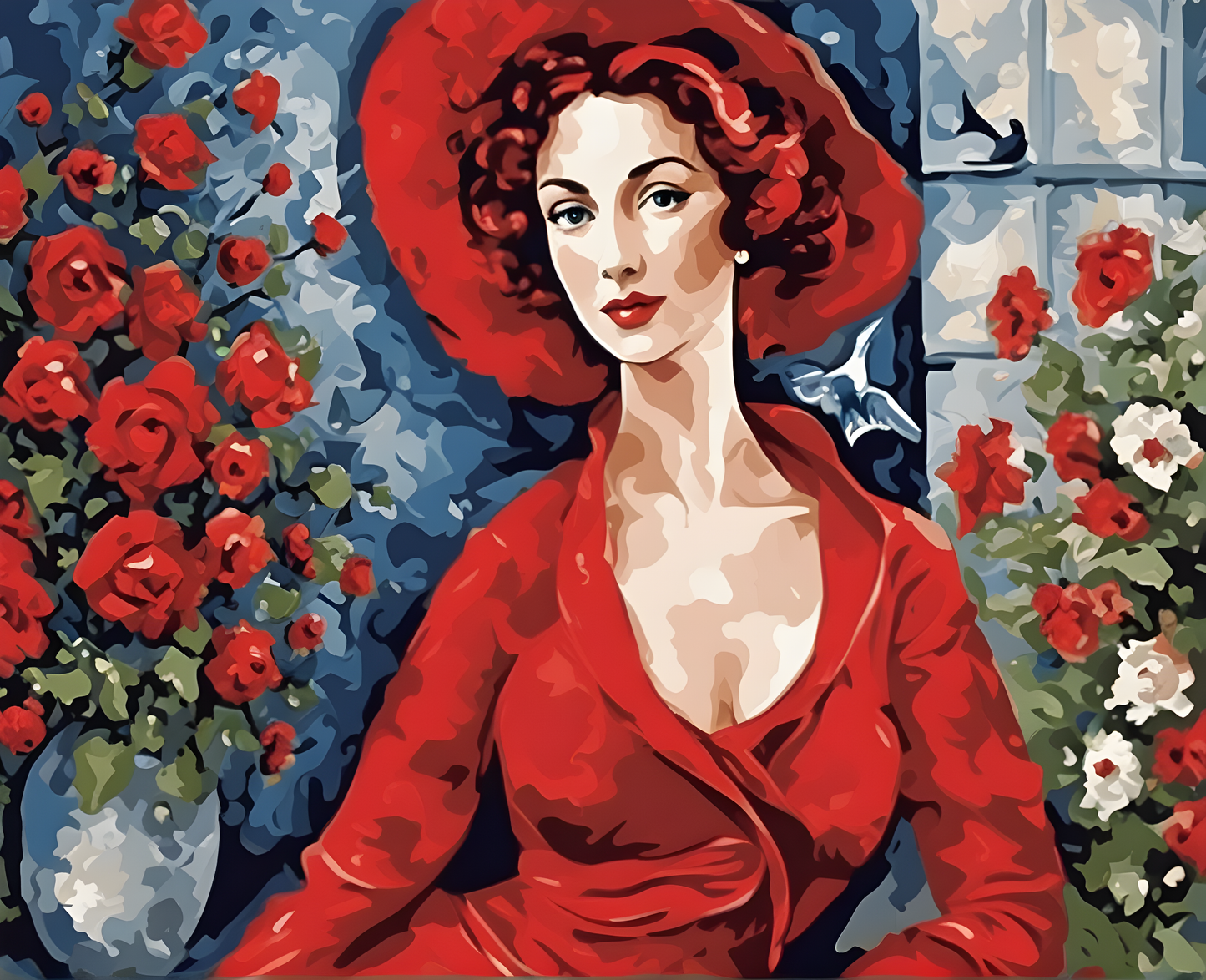 Lady in Red (1) - Van-Go Paint-By-Number Kit
