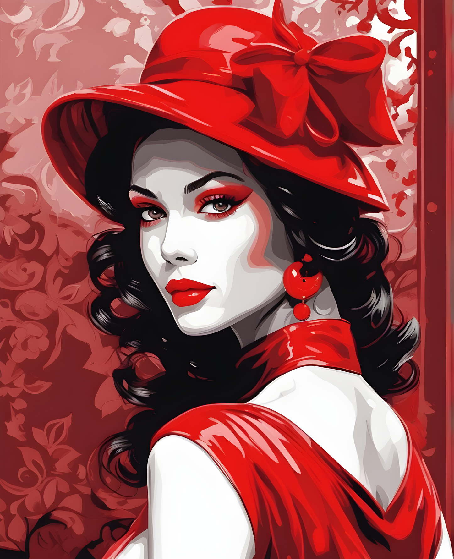 Lady in Red (2) - Van-Go Paint-By-Number Kit