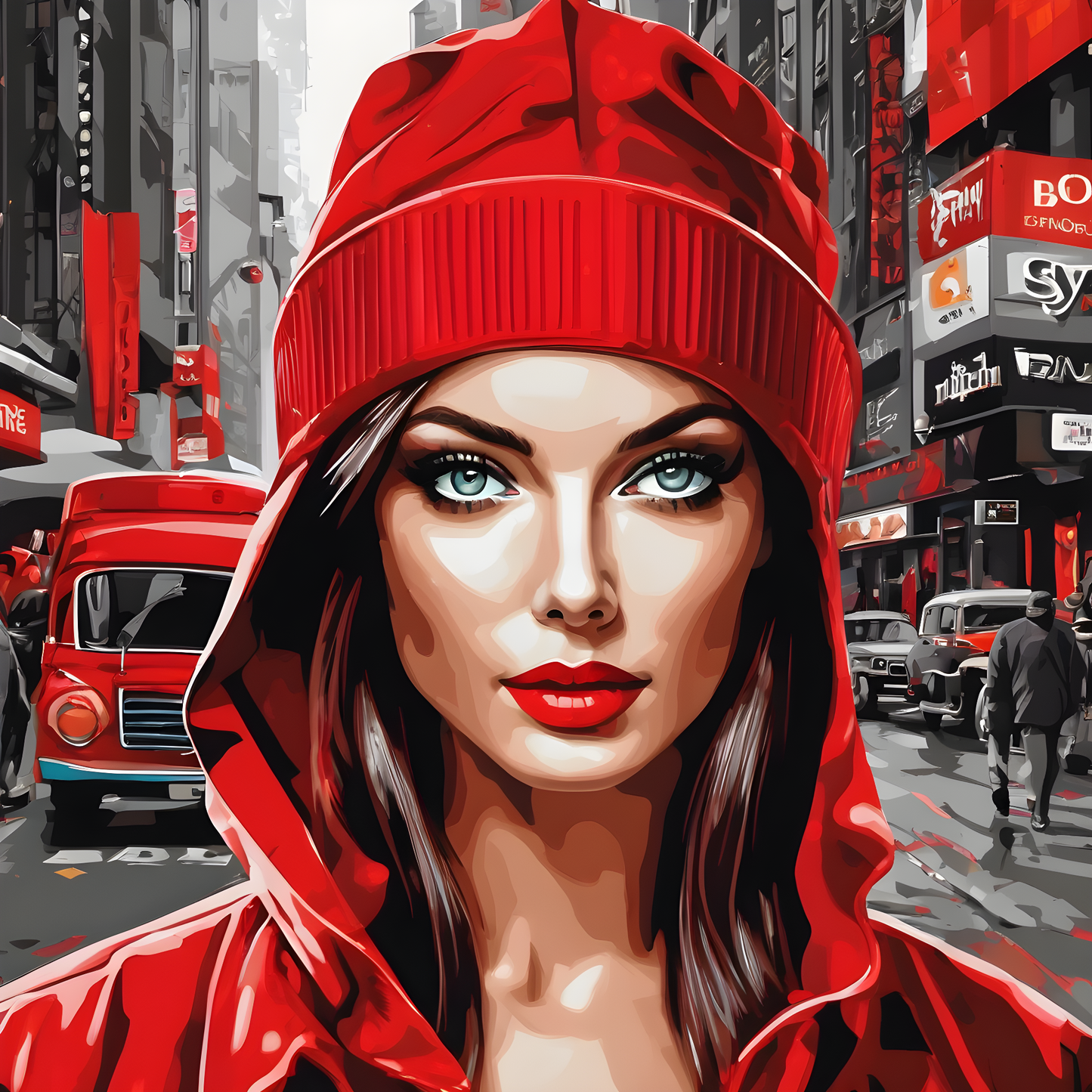 Lady In Red Collection PD (58) - Van-Go Paint-By-Number Kit