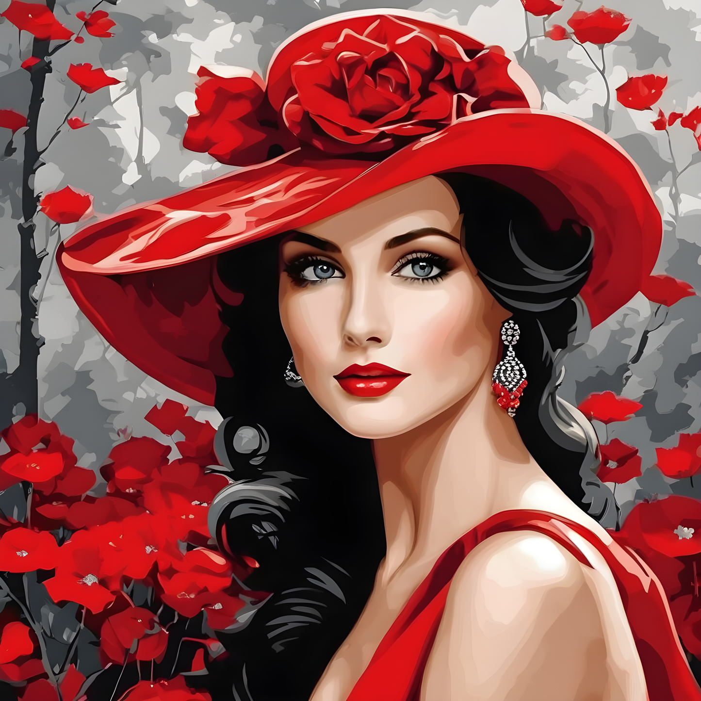 Lady In Red Collection PD (63) - Van-Go Paint-By-Number Kit