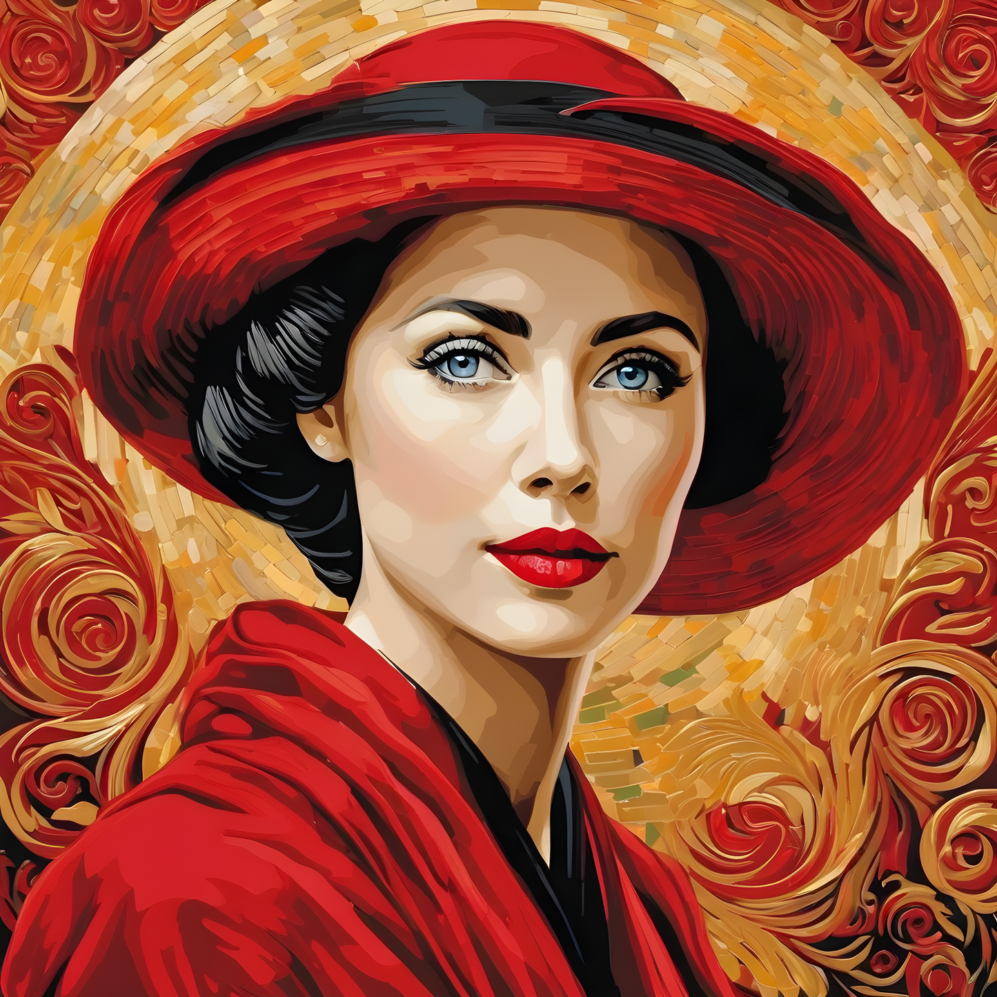 Lady In Red Collection PD (9) - Van-Go Paint-By-Number Kit