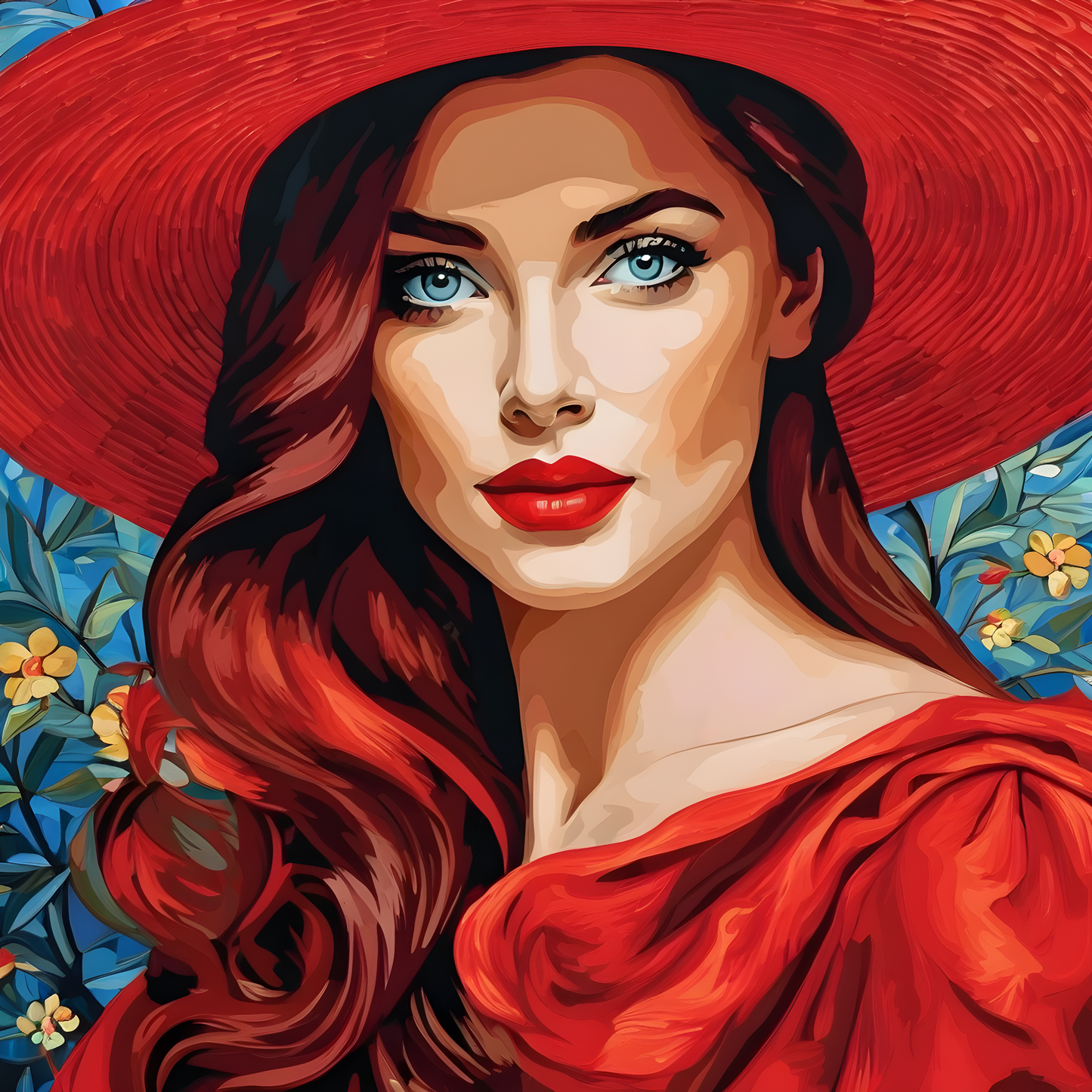 Lady In Red Collection PD (7) - Van-Go Paint-By-Number Kit