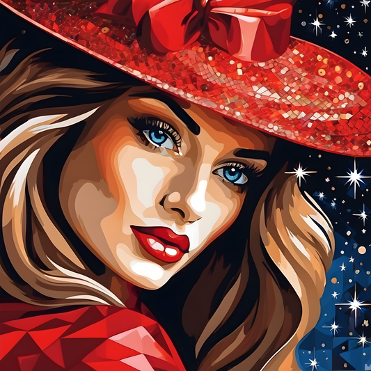 Lady In Red Collection PD (44) - in Starry Night - Van-Go Paint-By-Number Kit